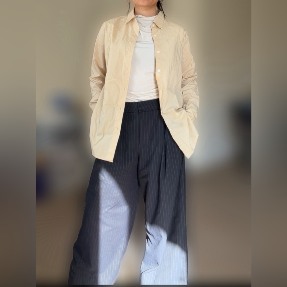 Uniqlo Beige Button Down Shirt